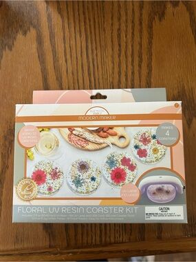 Floral UV Resin Coaster Kit